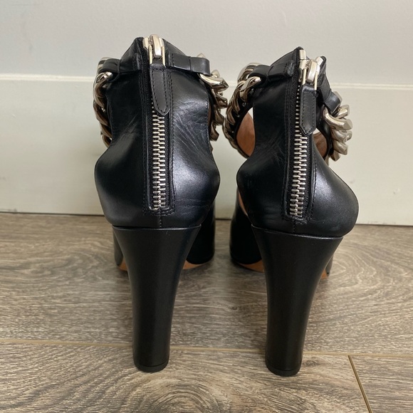 Givenchy Chain Ankle Block Heel Sandals - Picture 5 of 8
